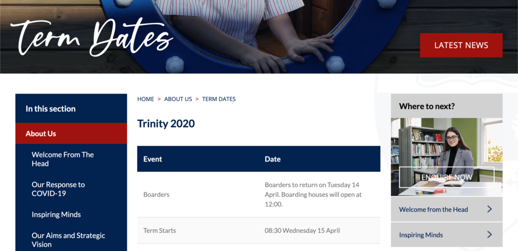 Update the copy on your website