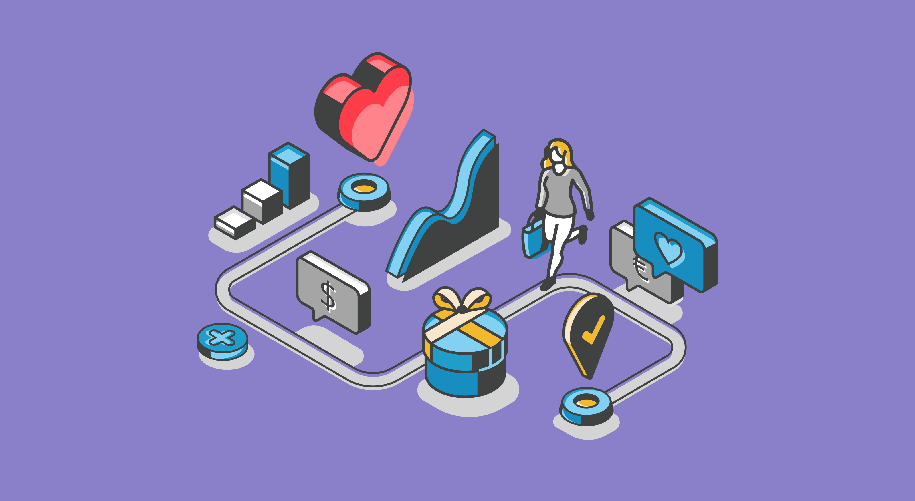 Graphic that defines and maps out the online donor journey. 