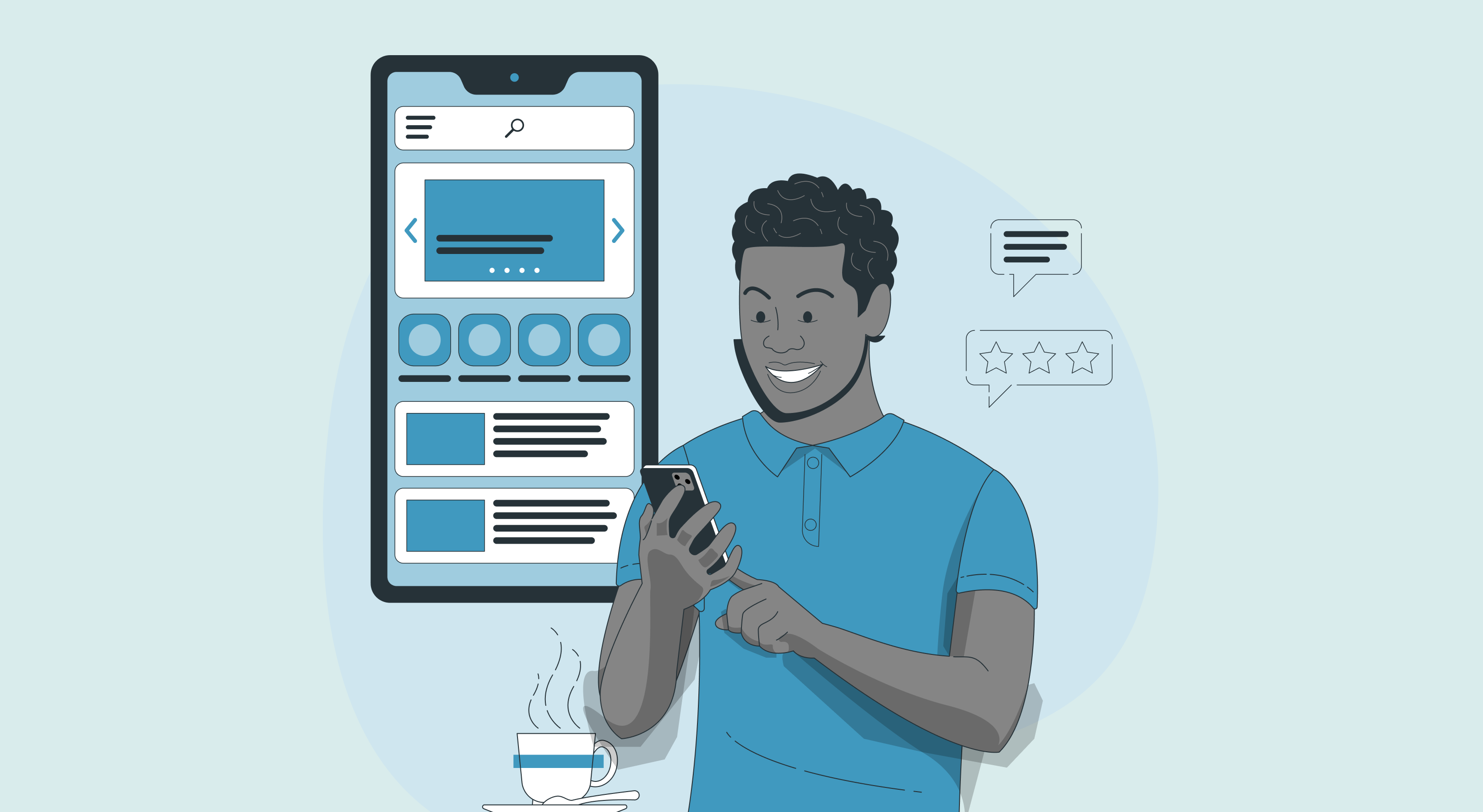 Graphic highlighting the importance of mobile responsive website design. 