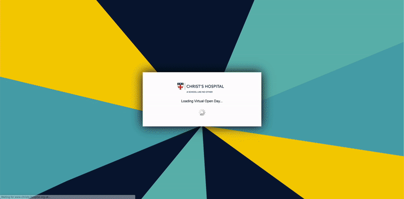 gif showing the walkthrough of the Christ's Hospital independent school online admissions journey that tells a story about the school and culminates with CTAs to conversion areas of the website